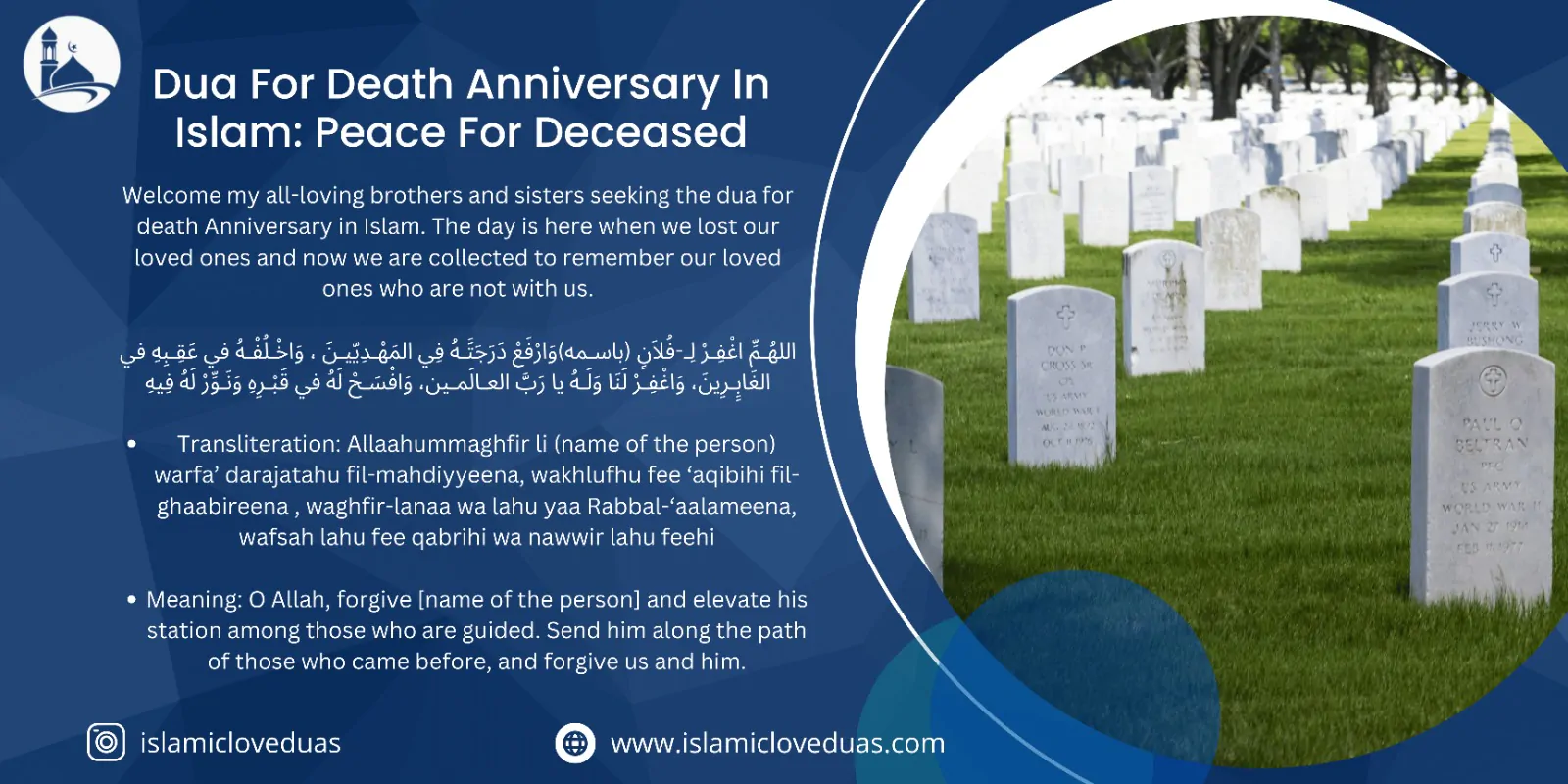 Dua For Death Anniversary In Islam